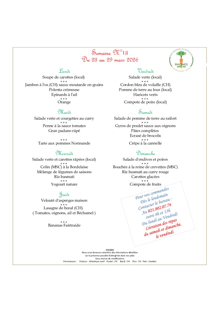 thumbnail of Menus Racines du 23 au 29 mars 2026