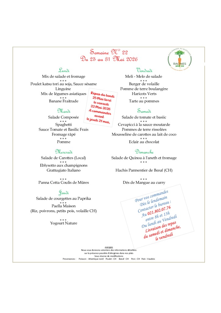 thumbnail of Menus Racines du 25 au 29 mai 2026